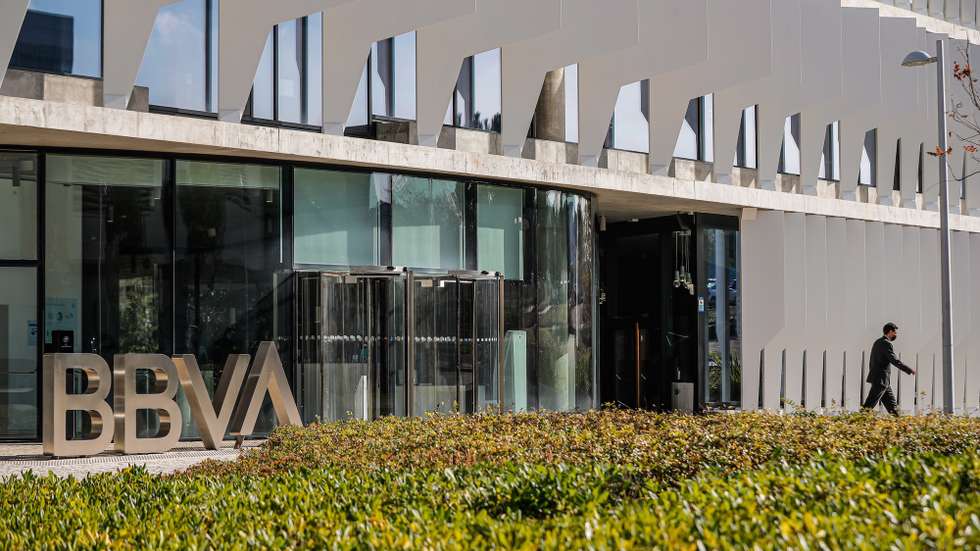 epa08823743 A general view shows the BBVA corporative headquarters in Madrid, Spain, 16 November 2020. BBVA announced on 16 November that the Spanish bank will sell its US business to US Philadelphia-based PNC Financial Services Group Inc. for 9.7 billion euros. The new bank will be present in 24 US states.  EPA/EMILIO NARANJO