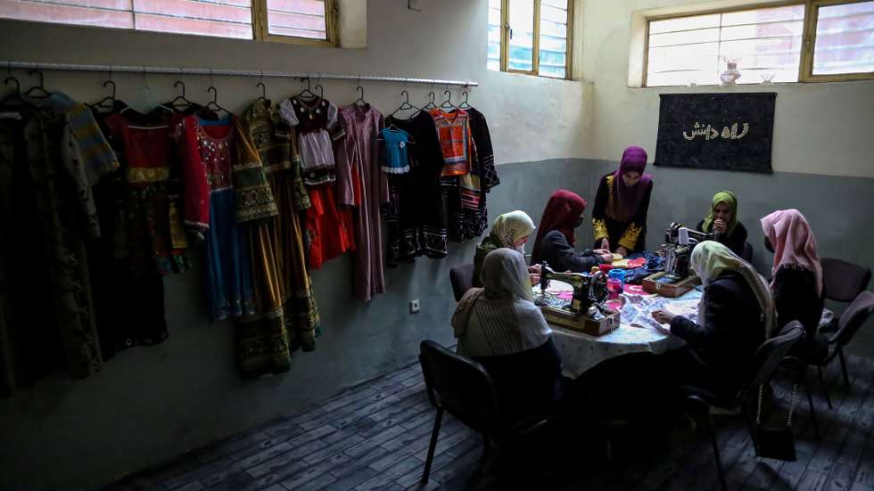 epa10456680 Husna Raoufi, a former student of Journalism at Kabul University, works at her tailoring workshop in Kabul, Afghanistan, 08 February 2023 (issued 09 February 2023). Husna Raoufi, has opened a tailoring workshop to provide employment and training opportunities for other women and to motivate them to leave their homes and resume active participation in society. Due to a ban on girls' education above the sixth grade and the suspension of women's higher education, female students have turned to a variety of careers in order to support their families.  The school, Rah-e- Danish, is currently training a total of ten students in tailoring, embroidery, and weaving with the help of five teachers. Rah-e-Danish has been well received by the women who are training and working there.  EPA/STRINGER