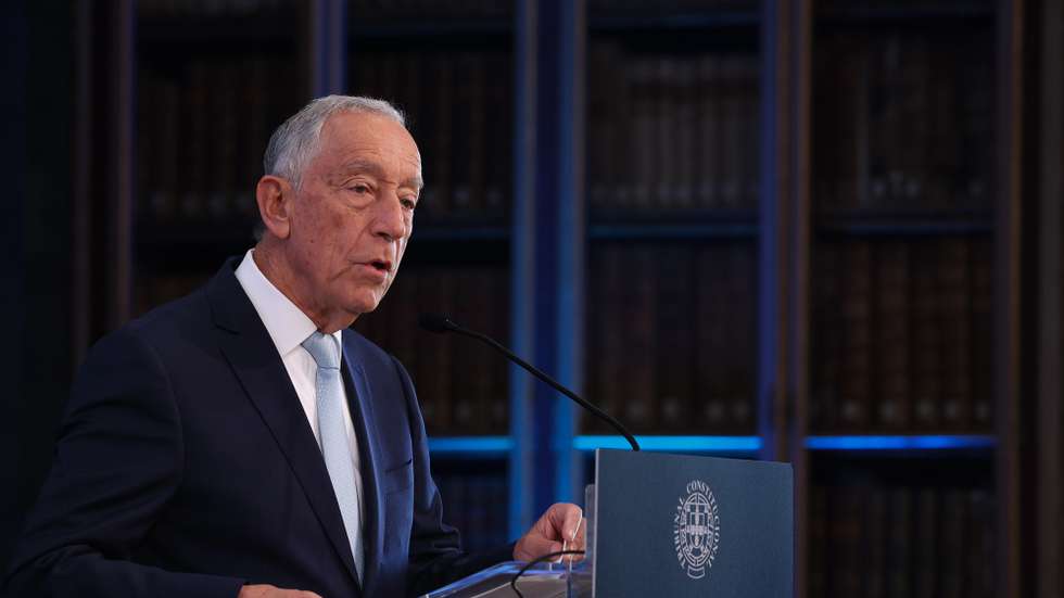 O Presidente da República, Marcelo Rebelo de Sousa, usa da palavra durante a sessão solene de abertura da Conferência Internacional Comemorativa dos 40 Anos do Tribunal Constitucional na Academia das Ciências em Lisboa, 02 de março de 2023. TIAGO PETINGA/LUSA