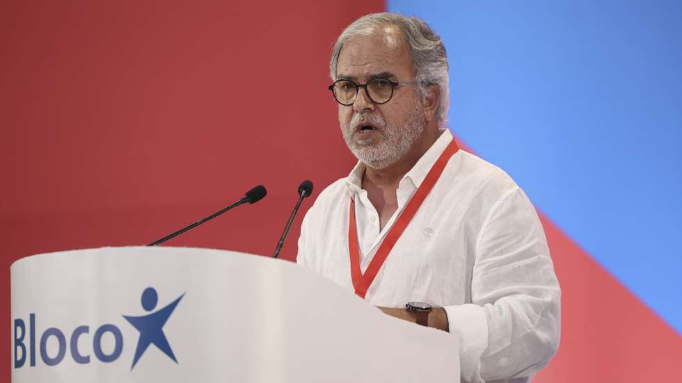 José Manuel Pureza, do Bloco de Esquerda (BE), intervém durante a XIII Convenção Nacional do partido, em Lisboa, 28 de maio de 2023. ANTÓNIO COTRIM/LUSA