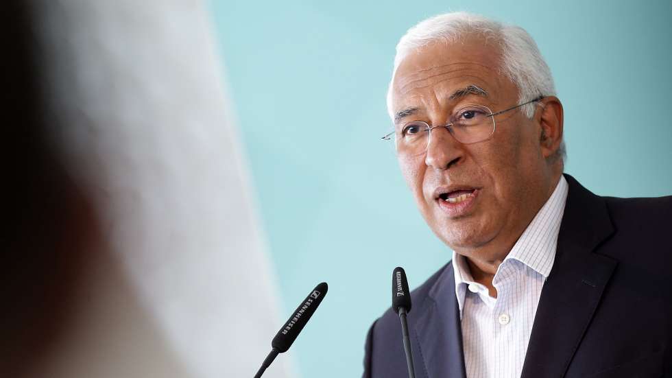 O secretário-geral do Partido Socialista (PS,) António Costa, intervém durante a reunião da Comissão Nacional do Partido Socialista (PS), com o objetivo de analisar a situação política, a apreciação e votação do Relatório e Contas do ano de 2022 e assuntos de organização interna. na sede, Porto de Leixões, Matosinhos, 3 de junho de 2023. MANUEL FERNANDO ARAÚJO/LUSA