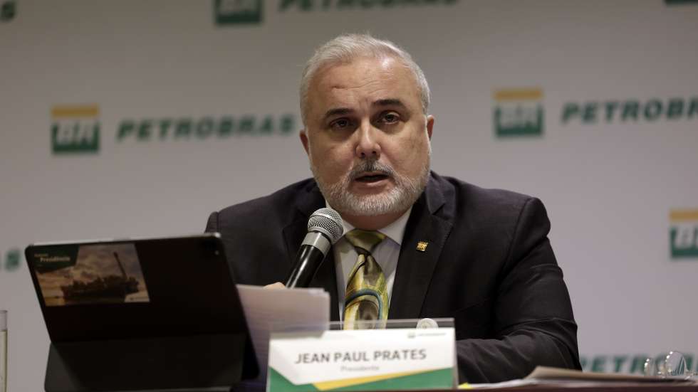 epa10499440 The president of the Petrobras company, Jean Paul Prates, participates in a press conference on the company's financial results, in Rio de Janeiro, Brazil, 02 March 2023. Petrobras announced on 01 March a record profits of 188,328 million reais (about 36,286 million dollars) for 2022.  EPA/Antonio Lacerda