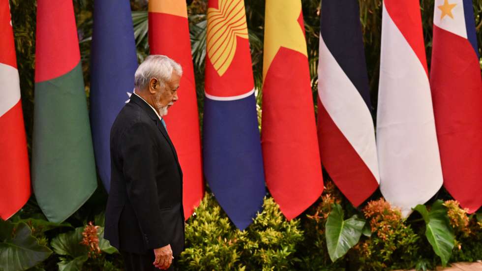 epa10840992 East Timor's Prime Minister Xanana Gusmao arrives for the 43rd ASEAN Summit in Jakarta, Indonesia, 05 September 2023. Indonesia will host the 43rd ASEAN Summit and related summits from 05 to 07 September 2023.  EPA/ADEK BERRY/POOL
