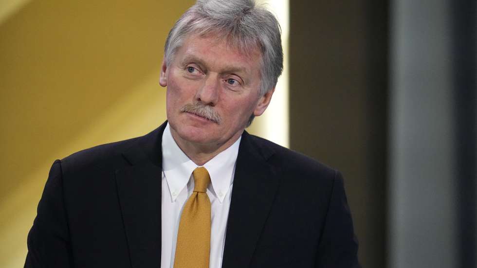 epa11028427 Kremlin spokesman Dmitry Peskov attends Russian President Vladimir Putin's 'Direct Line', an annual question and answer session, as well as his annual end-of-year press conference at the Gostiny Dvor forum hall in Moscow, Russia, 14 December 2023. Russian President Vladimir Putin on 14 December holds his end-of-year press conference, followed by the 'Direct Line with Vladimir Putin' televised event, where he will answer citizens' questions focusing on domestic issues. The President's Big Press Conference is an annual event that has been held since 2001. This year the format is combined 'Direct Line' (questions from citizens) and 'Big Press Conference' (questions from journalists). The event takes place months before the presidential election scheduled for 17 March 2024, in which Putin decided to run for re-election.  EPA/ALEXANDER ZEMLIANICHENKO / POOL