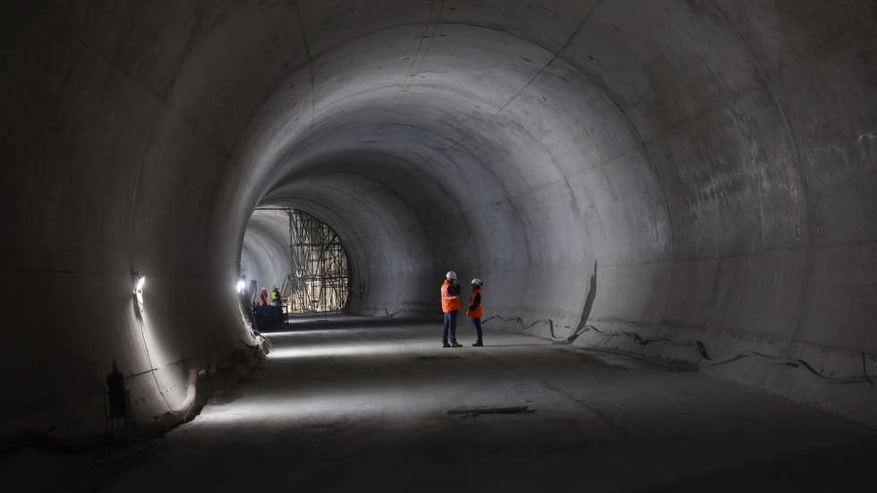 Visita às obras de construção da futura estação Estrela da Linha Circular do Metropolitano de Lisboa, de prolongamento das linhas Amarela e Verde Rato/Cais do Sodré), em Lisboa, 02 de janeiro de 2024. ANTÓNIO PEDRO SANTOS/LUSA