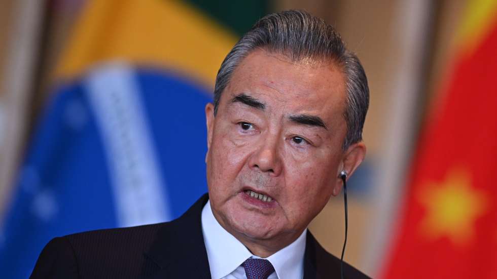 epa11090451 Chinese Foreign Minister Wang Yi participates in a joint press conference with his Brazilian counterpart Mauro Vieira (not pictured) at Itamaraty Palace in Brasilia, Brazil, 19 January 2023. Wang Yi arrived for an official visit to Brazil, during which he will discuss, among other issues, bilateral and global trade and policy.  EPA/Andre Borges