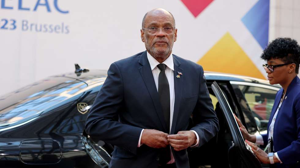 epa11215567 (FILE) - Haiti's Prime Minister Ariel Henry arrives for the second day of the EU-CELAC Summit of Heads of State and Government in Brussel, Belgium, 18 July 2023 (reissued 12 March 2024). According to a statement from the Caribbean Community and Common Market (CARICOM) regional bloc, Prime Minister of Haiti Ariel Henry resigned.  EPA/Julien Warnand