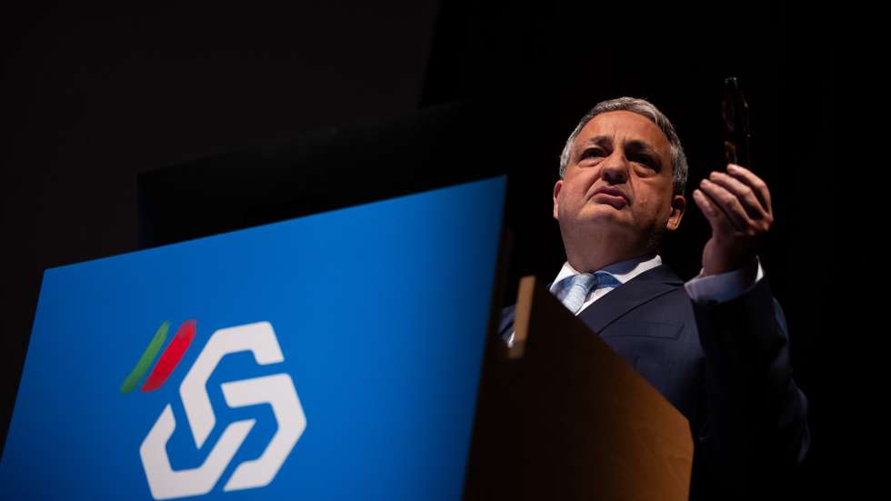 O presidente da Comissão Executiva da Caixa Geral de Depósitos, Paulo Macedo, durante a apresentação dos resultados de 2023, Lisboa, 15 de março de 2024.  JOSÉ SENA GOULÃO/LUSA