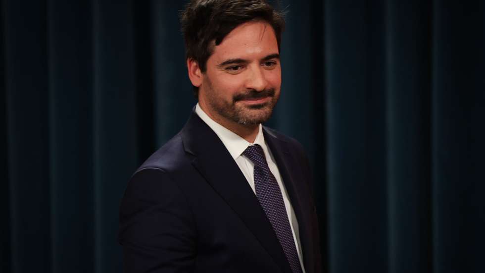 O novo secretário de Estado Adjunto e da Educação, Alexandre Homem Cristo, durante a cerimónia de posse dos secretários de Estado do XXIV Governo Constitucional, no Palácio da Ajuda, em Lisboa, 05 de abril de 2024. JOSÉ SENA GOULÃO/LUSA