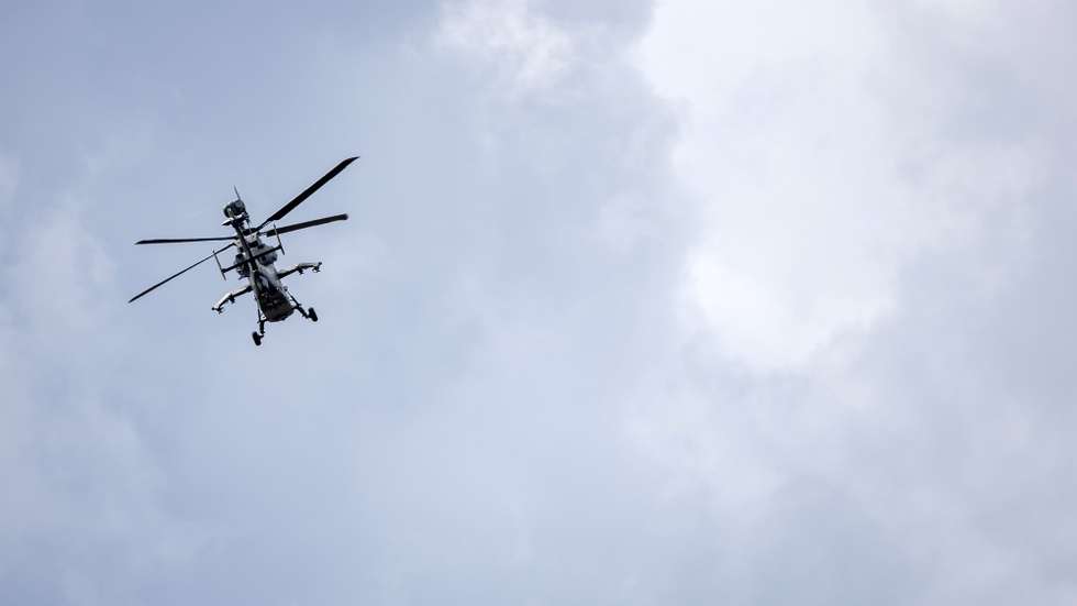 epa11622444 A Tiger combat helicopter flies during German defense minister's visit to the Combat Helicopter Regiment 36 'Kurhessen' in Fritzlar, Germany, 24 September 2024. The regiment is the only unit in Germany equipped with Tiger combat helicopters and belongs to the Rapid Forces Division.  EPA/CHRISTOPHER NEUNDORF