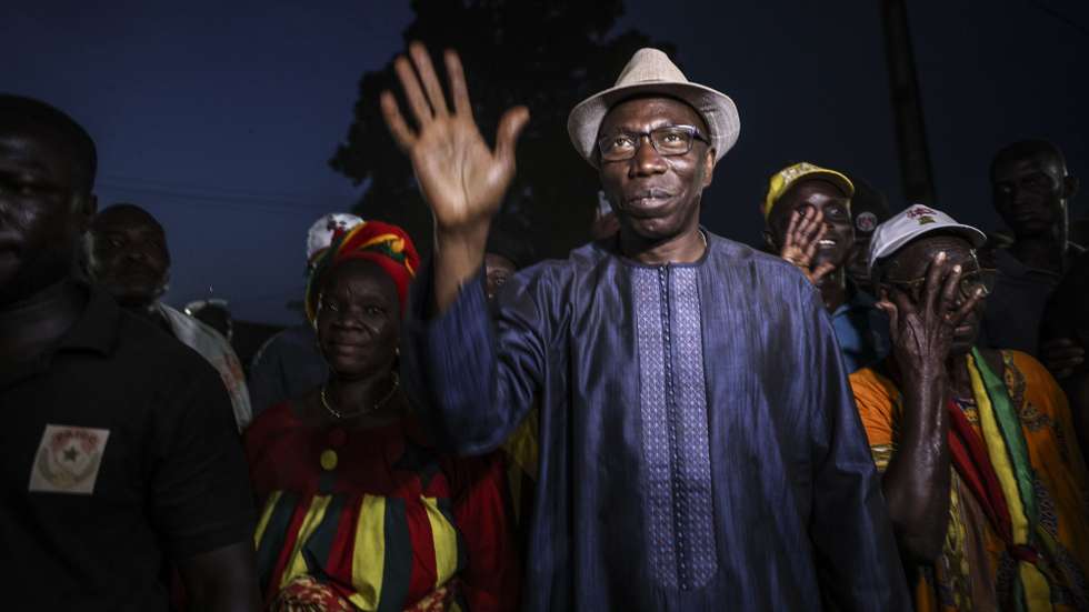 Domingos Simoes Pereira leader of Inclusive Alliance Platform - Terra Ranka (PAI - Terra Ranka) - Coalition that includes the African Party for the Independence of Guinea and Cape Verde (PAIGC) during a rally for the Guinea-Bissau’s legislative elections, in Farim, 29 May 2023. The polls to choose 102 deputies among 20 parties and two coalitions were scheduled 4th June 2023 following the dissolution of the National People’s Assembly (NPA) by President Umaro Sissoco Embaló in May 2022. ANDRE KOSTERS / LUSA