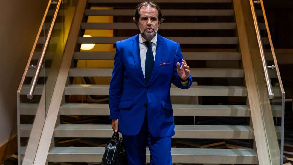 O secretário-geral do Partido Social Democrata (PSD), Miguel Albuquerque, à chegada para a reunião do Conselho Nacional do PSD, em Lisboa, 23 de setembro de 2024. JOSÉ SENA GOULÃO/LUSA