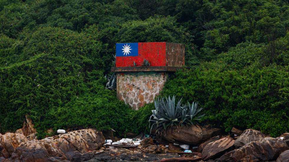 epa11365583 A military outpost painted with a Taiwan flag is seen on the outlying Dadan Island where Taiwanese soldiers are stationed on, in Kinmen, Taiwan, 24 May 2024. According to Taiwan's national news agency Central News Agency, the Taiwanese coast guards have increased security near restricted waters in the Taiwan Straits following reports of Chinese coast guard incursions on the second day of military drills conducted by China around Taiwan. China's Eastern Theater Command of the Chinese People's Liberation Army (PLA) continued joint drills surrounding Taiwan Island for a second day with operations conducted to 'test the command's capabilities to jointly take control of battlefield and launch joint strikes', according to state media Xinhua.  EPA/DANIEL CENG