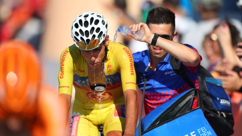 Portuguese rider Afonso Eulalio finished in 22nd place and lost the yellow jersey after the ninth stage of the 85th Portugal Cycling Tour over 170,8 Km, between Maia - Mondim de Basto (Senhora da Graca), in Mondim de Basto, Portugal, 03 August 2024. NUNO VEIGA/LUSA
