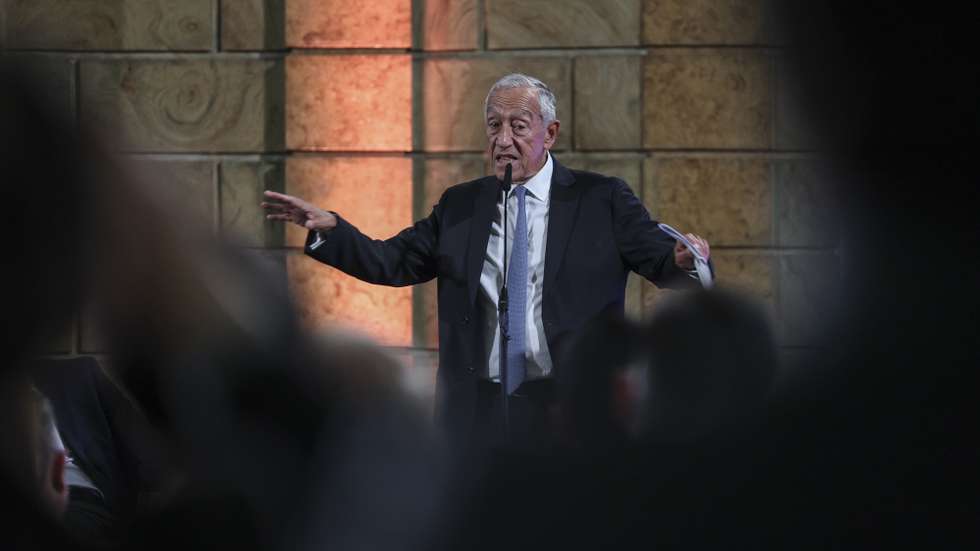 O Presidente da República, Marcelo Rebelo de Sousa, intervém num encontro com as Startups participantes no programa "Road to Web Summit 2024", em Lisboa, 28 de novembro de 2024. MIGUEL A. LOPES/LUSA