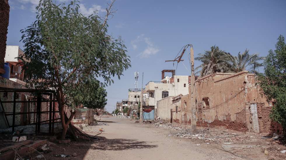 epa11700448 A damaged building in Omdurman, Sudan, 01 November 2024 (issued 04 November 2024). On 02 November, Omdurman was under the control of the Sudanese Armed Forces. A civil war broke out April 2023 between the Sudanese military led by army chief Abdel Fattah al-Burhan, and the paramilitary Rapif Support Forces (RSF) led by Mohamed Hamdan Dagalo, the former Deputy Chairman of the Transitional Sovereignty Council of Sudan.The International Office for Migration (IOM) estimates that spme eight million people have been displaced internally or to neighbouring countries since April 2023.  EPA/Sara Creta