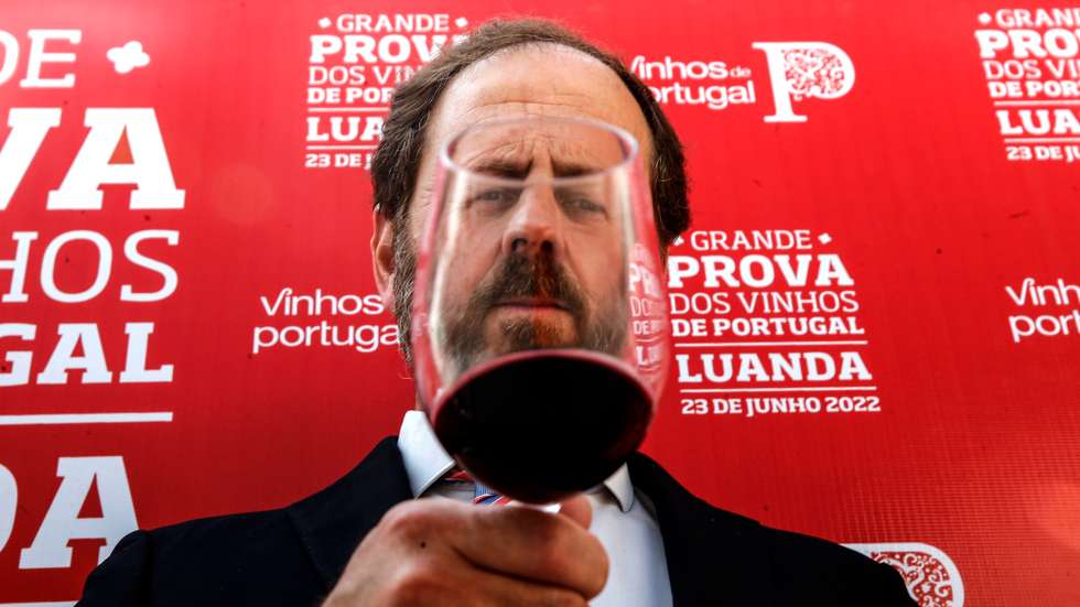 O presidente da Viniportugal, Frederico Falcão, durante uma entrevista à Agência Lusa, em Luanda, Angola, 23 de junho de 2022. AMPE ROGÉRIO/LUSA