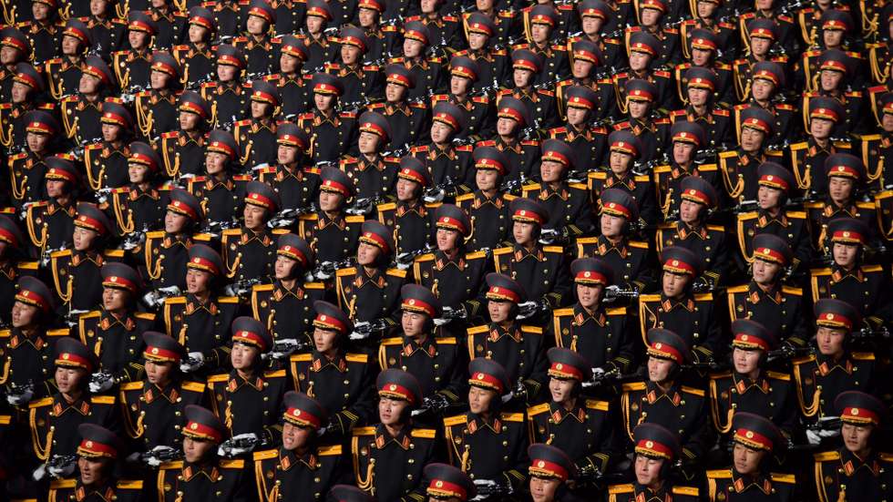 epa10455974 A photo released by the official North Korean Central News Agency (KCNA) shows North Korean soldiers march during a military parade at Kim Il Sung Square to mark the 75th anniversary of the founding of the Korean People's Army (KPA), the revolutionary armed forces of the Worker's Party of Korea (WPK). in Pyongyang, North Korea, 08 February 2023 (issued 09 February 2023).  EPA/KCNA   EDITORIAL USE ONLY