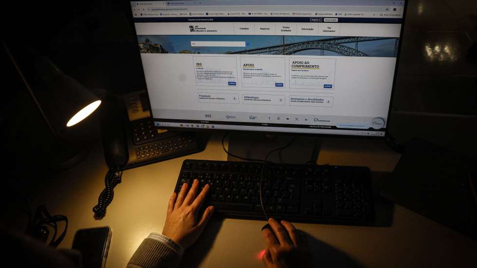 Imagem do site das finanças, Lisboa, 25 de fevereiro de 2025. IRS. ANTÓNIO PEDRO SANTOS/LUSA