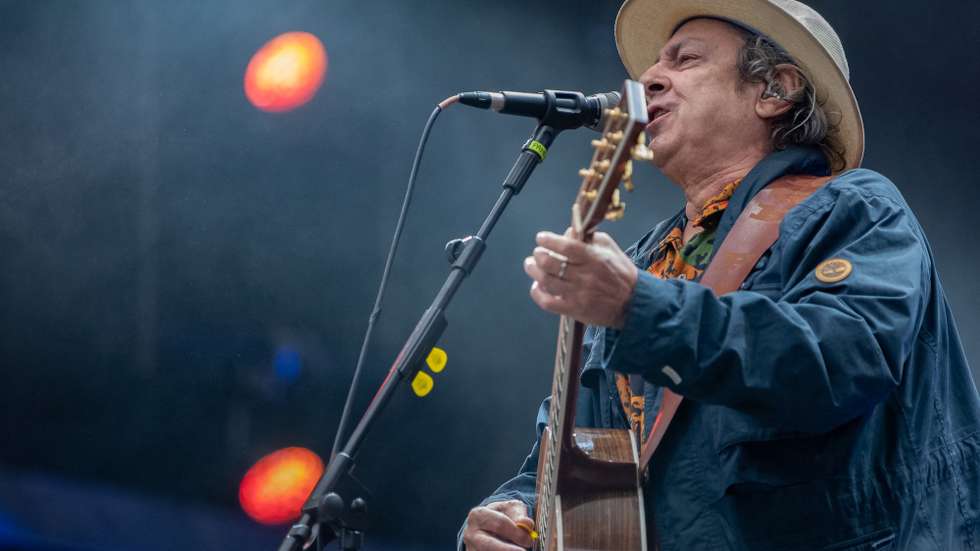 Portuguese singer Jorge Palma performs live in concert on the first day of the Mares Vivas Festival, that runs until 16 July, in Madalena, Vila Nova de Gaia, Portugal, 14 July 2023. RUI FARINHA/LUSA