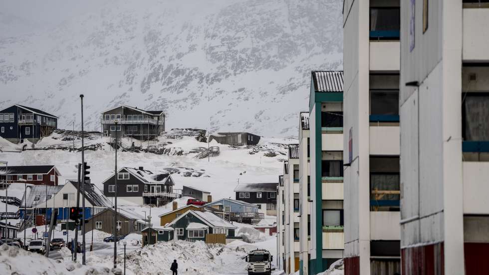epa11953189 A general view of an area in Nuuk, Greenland, 09 March 2025 (issued 10 March 2025). Greenlanders are holding elections for Greenland's parliament, Inatsisartut, on 11 March 2025.  EPA/Mads Claus Rasmussen  DENMARK OUT