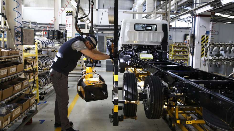 Fábrica da Mitsubishi Fuso Truck Europe na Zona Industrial do Tramagal, Abrantes, 31 de janeiro de 2025. PAULO CUNHA/LUSA