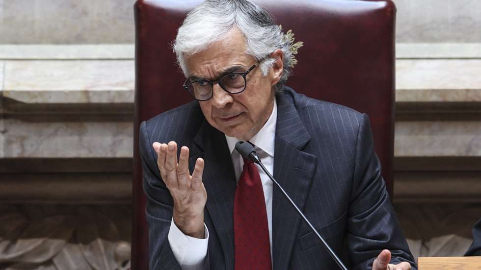 O presidente da Assembleia da República, José Pedro Aguiar-Branco, na sessão plenária de apresentação do Programa do XXV Governo Constitucional, na Assembleia da República, em Lisboa, 17 de junho de 2025. MIGUEL A. LOPES/LUSA