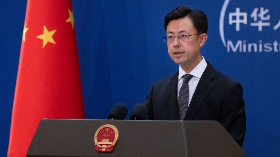 epa12192157 Chinese Ministry of Foreign Affairs spokesperson Guo Jiakun participates in a press conference in Beijing, China, 23 June 2025. Guo addressed the US’ recent involvement in the conflict in Iran, among other questions.  EPA/JESSICA LEE