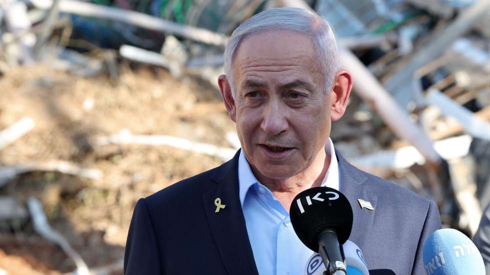 epa12187736 Israel's Prime Minister Benjamin Netanyahu delivers a statement as he visits the site of the Weizmann Institute of Science, which was hit by Iranian missiles in the central city of Rehovot, Israel, 20 June 2025. Iran and Israel have been exchanging fire since Israel carried out missile strikes on Iran on 13 June 2025.  EPA/JACK GUEZ / POOL