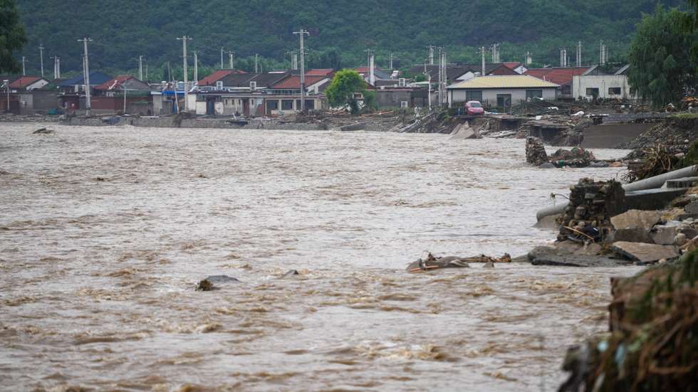 epa12265691 The river course in Xizhuangzi Village of Fengjiayu Town, Miyun District of Beijing, China, 27 July 2025. Beijing's suburban district of Miyun recorded average rainfall of 73.5 millimeters.  EPA/XINHUA / Ju Huanzong CHINA OUT / UK AND IRELAND OUT  /       MANDATORY CREDIT EDITORIAL USE ONLY