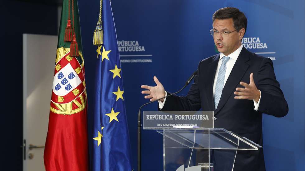 O ministro da Reforma do Estado, Gonçalo Matias, intervém durante a conferência de imprensa após a reunião do Conselho de Ministros, no Campus XXI, em Lisboa, 31 de julho de 2025. ANTÓNIO PEDRO SANTOS/LUSA
