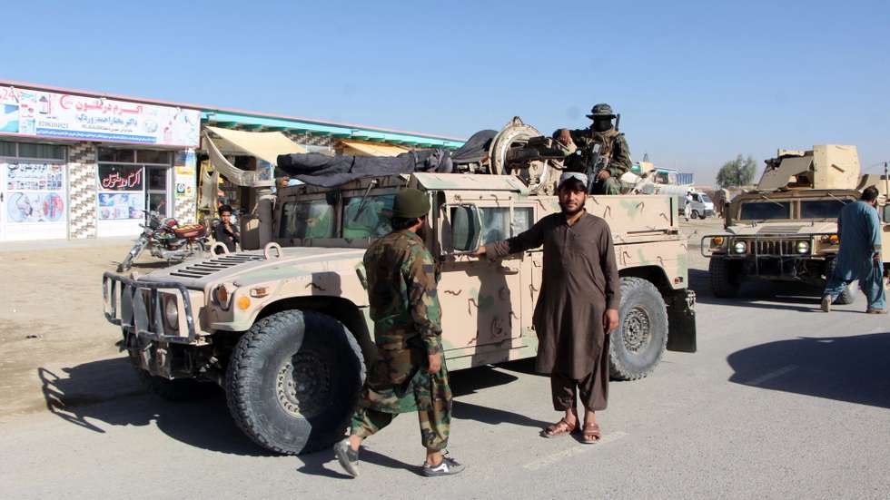 epa12448192 Taliban security personnel patrol along the de facto Pakistan-Afghan border in Spin Boldak, Kandahar, Afghanistan, 12 October 2025. Pakistan closed the Torkham and Chaman crossings after overnight clashes with Afghan forces left dozens of soldiers from both sides killed. The violence followed Pakistani airstrikes in Afghanistan targeting suspected TTP militants.  EPA/QUDRATULLAH RAZWAN