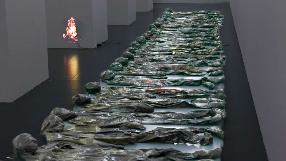 Visita de imprensa à exposição SomaSemaSoma”, da alemã Alexandra Bircken, na Culturgest, em Lisboa, 23 de outubro de 2025. A inauguração das três exposições realiza-se no dia 24 de outubro. MANUEL DE ALMEIDA/LUSA