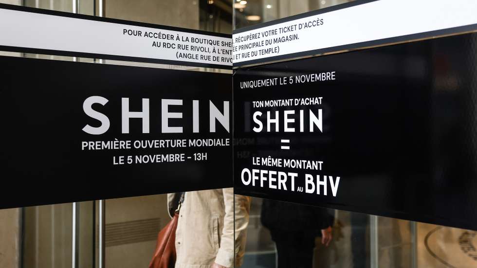 epa12504757 A sign informs customers about opening promotions on the opening day of Shein's first-ever physical store in Paris, France, 05 November 2025. Shein’s arrival has sparked controversy, with a petition calling for its cancellation gathering 110,000 signatures. In 2025, the company was fined 191 million Euros for cookie law violations, false promotions, misleading information, and failing to disclose microplastics in products. The brand is also facing scandal over dolls with pornographic content sold online.  EPA/TERESA SUAREZ