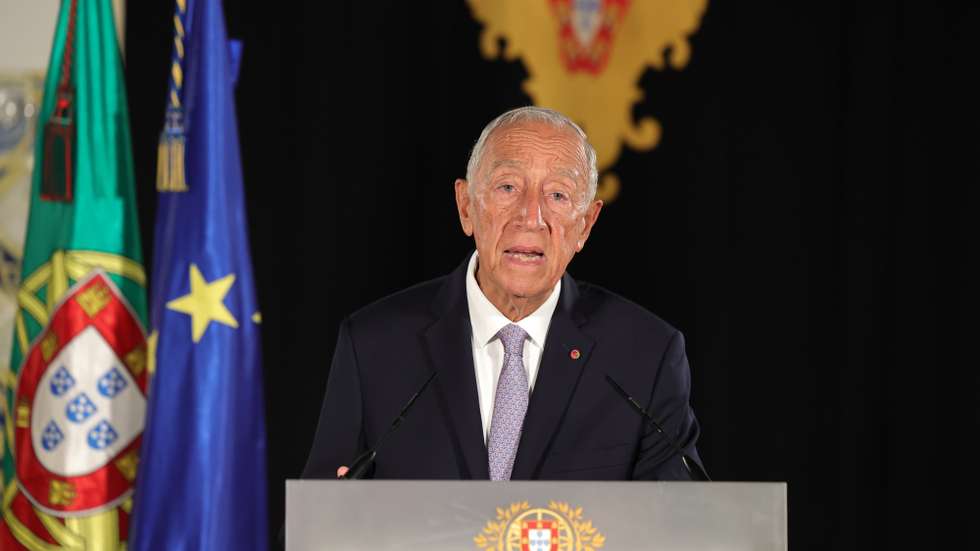 O Presidente da República, Marcelo Rebelo de Sousa, faz apelo aos cidadãos à participação a propósito da realização das eleições autárquicas 2025, no Palácio de Belém, em Lisboa, 11 de outubro de 2025. MANUEL DE ALMEIDA/LUSA