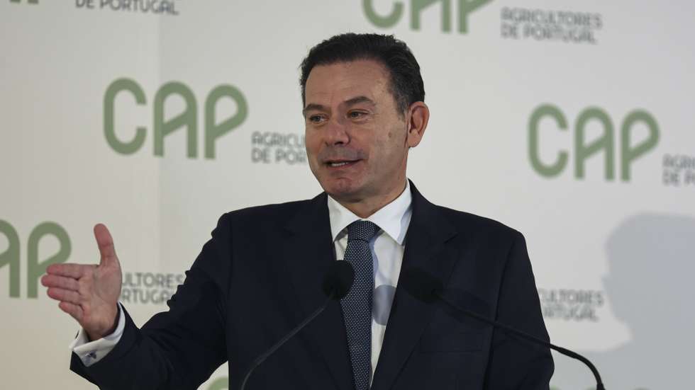 O primeiro-ministro, Luís Montenegro, intervém durante o Congresso Comemorativo dos 50 anos da CAP, no Pavilhão de Portugal, em Lisboa, 26 de novembro de 2025. O Congresso decorre sob o tema "A evolução da Agricultura e da Floresta Portuguesas desde 1975, no contexto da mudança socioeconómica e política do país" e reúne académicos e especialistas para olhar para a evolução da economia, da agricultura e da floresta portuguesas e projetar o futuro. ANTÓNIO COTRIM/LUSA
