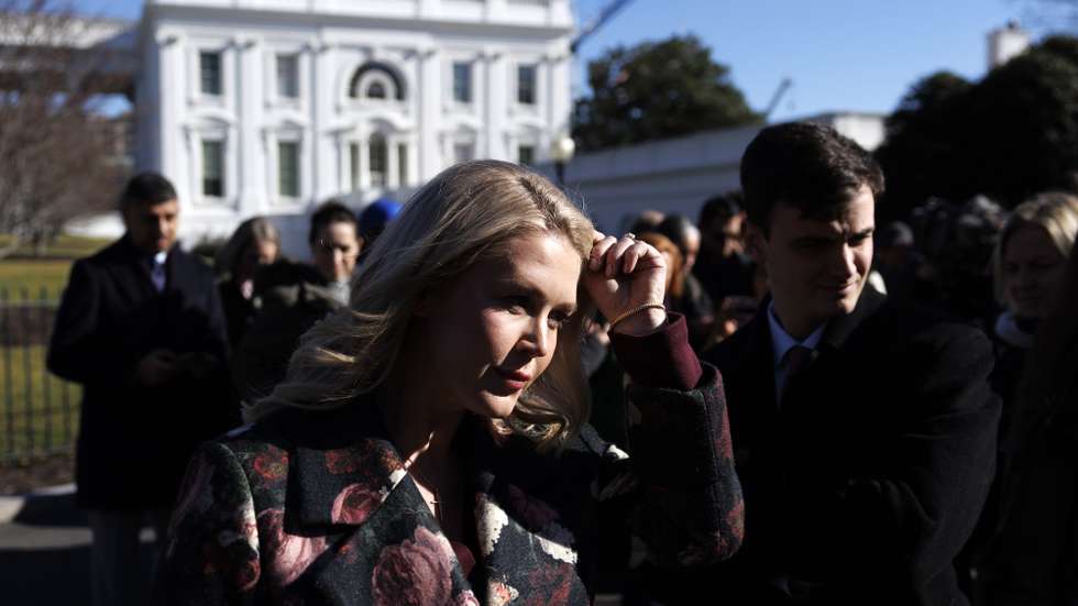 epa12645084 White House Press Secretary Karoline Leavitt speaks to the media at the White House in Washington, DC, USA, 12 January 2026.  EPA/WILL OLIVER
