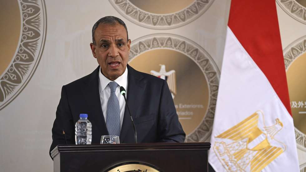 epa12636143 Egyptian Foreign Minister Badr Abdelatty attends a joint press conference with EU High Representative for Foreign Affairs and Security Policy Kaja Kallas (not pictured) following their meeting at the New Administrative Capital, east of Cairo, Egypt, 08 January 2026. The EU top diplomat's visit to Egypt, from 08 to 10 January, aims to reinforce a relationship the EU views as vital for securing regional stability and brokering ceasefires across the Middle East.  EPA/MOHAMED HOSSAM