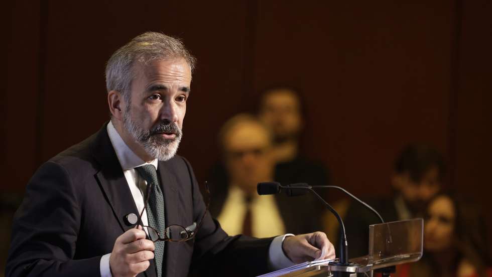 O ministro de Estado e dos Negócios Estrangeiros, Paulo Rangel, usa da palavra na abertura da conferência "O Futuro da Segurança da Europa", na Fundação Calouste Gulbenkian, em Lisboa, 27 de janeiro de 2026. MARCOS BORGA/LUSA