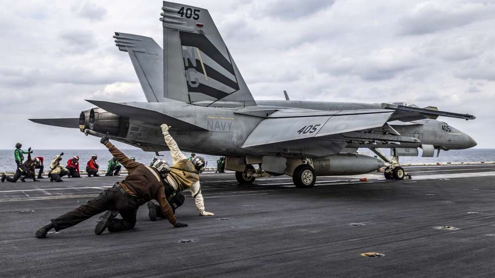260128-N-OR861-1051 ARABIAN SEA (Jan. 28, 2026) An F/A-18E Super Hornet, attached to Strike Fighter Squadron (VFA) 151, launches from the flight deck of Nimitz-class aircraft carrier USS Abraham Lincoln (CVN 72) in the Arabian Sea, Jan. 28. Abraham Lincoln is deployed to the U.S. 5th Fleet area of operations to support maritime security and stability in the CENTCOM area of responsibility. (U.S. Navy photo by Mass Communication Specialist Seaman Zoe Simpson)