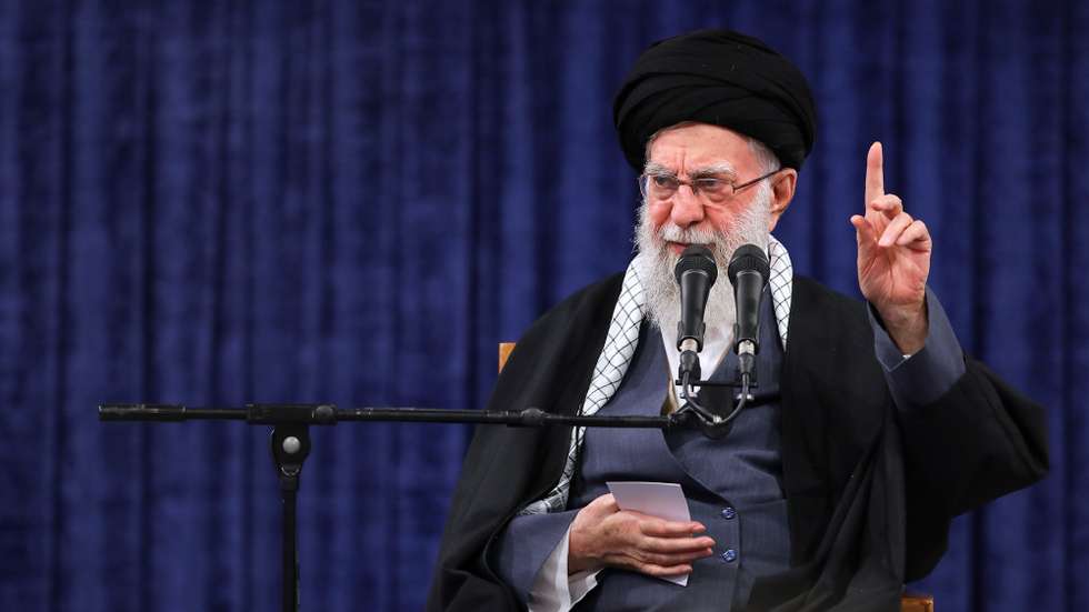 epa12750361 A handout picture made available by Iran's Supreme Leader Office shows Iranian Supreme Leader Ayatollah Ali Khamenei addressing a ceremony in Tehran, Iran, 17 February 2026, amid heightened regional tensions following an increased US military presence in the Middle East.  EPA/IRAN'S SUPREME LEADER OFFICE HANDOUT HANDOUT EDITORIAL USE ONLY/NO SALES