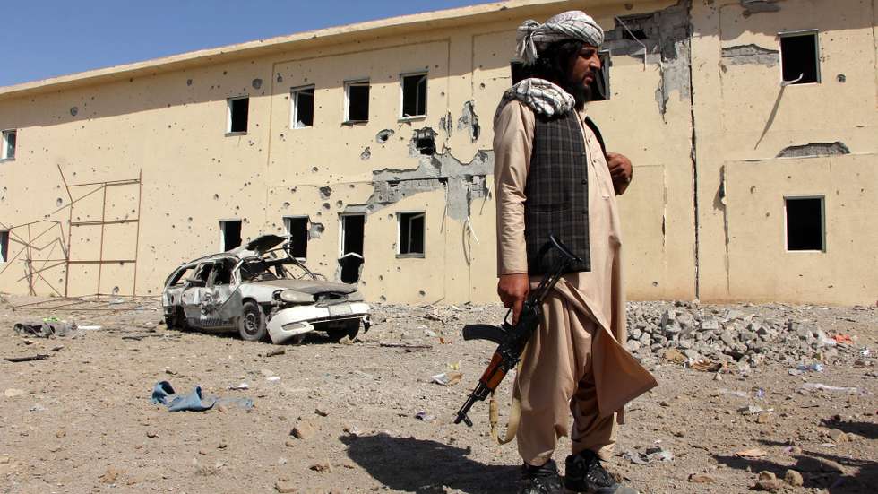 epaselect epa12783229 Taliban security personnel survey a house that was allegedly damaged following the cross-border clashes between Pakistan and Afghanistan, in the Takhta-e-Pul district of Kandahar province, Afghanistan, 28 February 2026. Afghanistan has requested dialogue with Pakistan following 48 hours of intense military escalation triggered by a Taliban ground offensive in response to Pakistani airstrikes. Despite calling for negotiations, the Taliban launched further strikes on Pakistani military sites after Islamabad’s bombings in Kabul, Kandahar, and Paktia. Casualty claims from both sides remain disputed, with no independent verification.  EPA/QUDRATULLAH RAZWAN