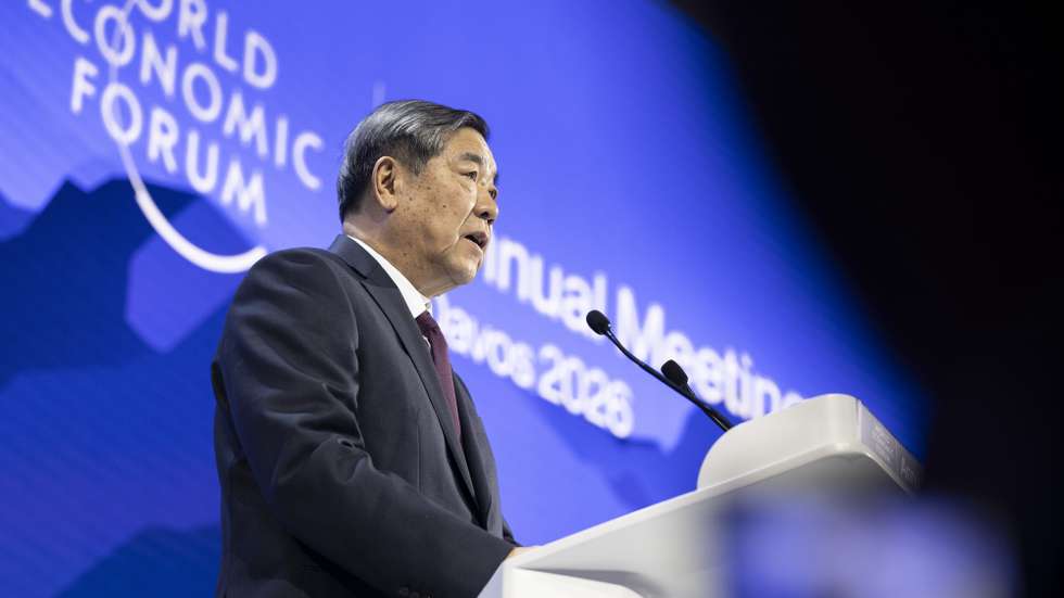 epa12663743 He Lifeng, Vice-Premier of the People’s Republic of China, speaks during a session in the Congress Hall at the 56th annual meeting of the World Economic Forum (WEF) in Davos, Switzerland, 20 January 2026. The meeting, held under the theme 'A Spirit of Dialogue,' brings together entrepreneurs, scientists, and corporate and political leaders and runs from 19 to 23 January.  EPA/GIAN EHRENZELLER