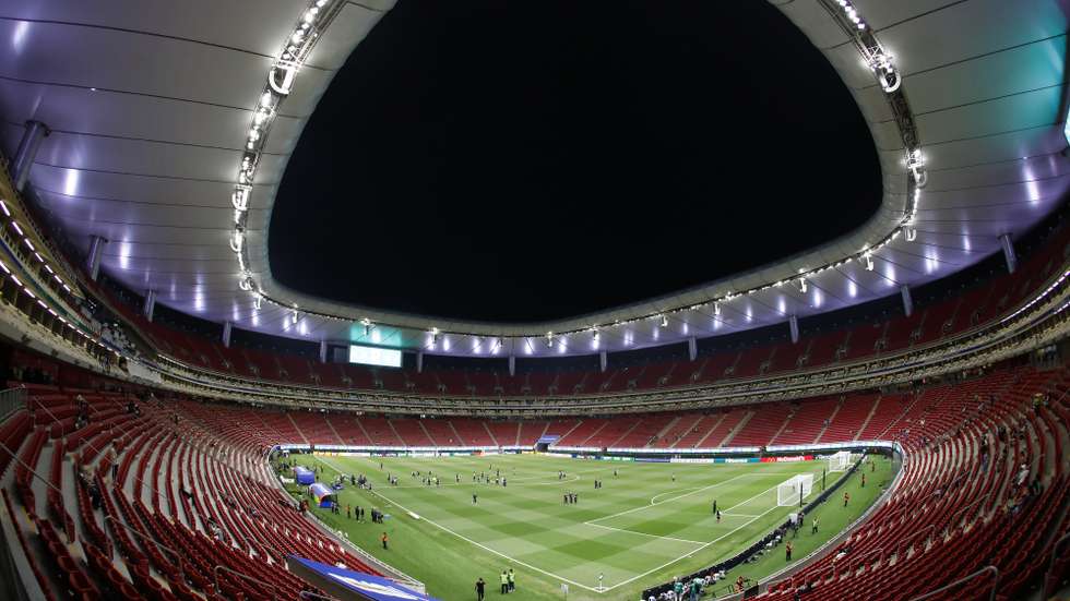 epa12853093 Panoramic view of Akron Stadium ahead of the 2026 FIFA World Cup playoff soccer match between New Caledonia and Jamaica in Guadalajara, Mexico, 26 March 2026.  EPA/Francisco Guasco