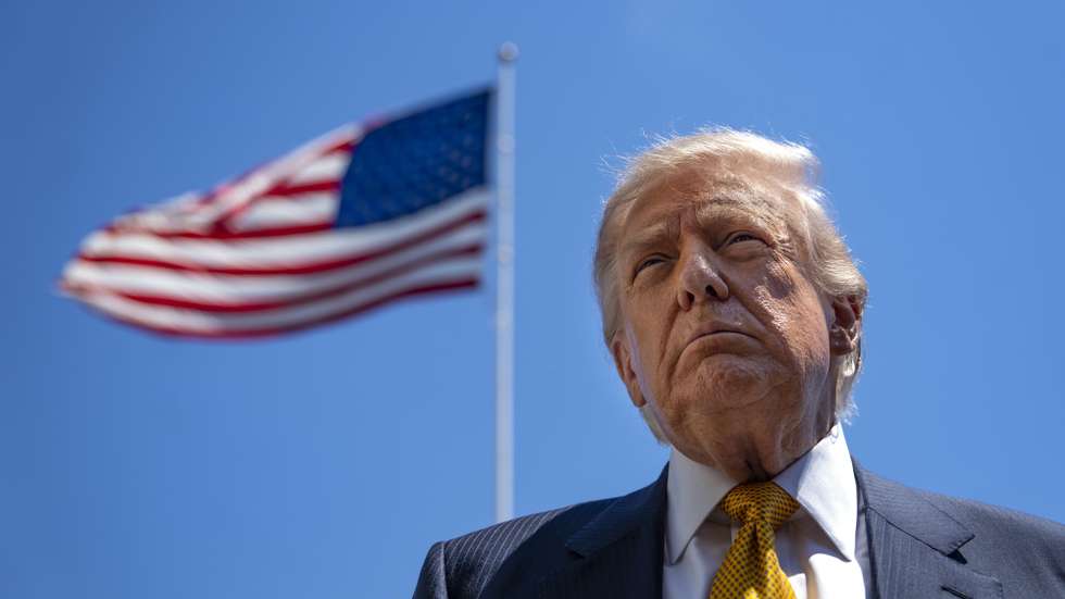 epa12951614 US President Donald Trump speaks to the press before departing the White House for China, in Washington, DC, USA, 12 May 2026. President Trump is leaving the US to visit China where he will meet with President Xi in Beijing.  EPA/BONNIE CASH / POOL