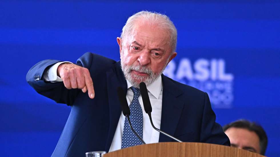 epa12950902 Brazilian President Luiz Inacio Lula da Silva speaks at the launch of the 'Brazil Against Organized Crime program', an initiative that will mobilize some 11 billion reais (about 2.241 USD billion) to dismantle the economic and operational structures of criminal organizations, in Brasilia, Brazil, 12 May 2026.  EPA/Andre Borges