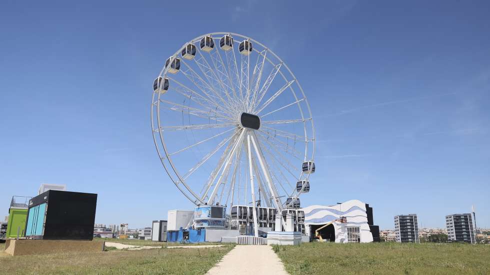 Recinto do Rock In Rio Lisboa que hoje foi apresentado por Carlos Moedas, presidente da Câmara Municipal de Lisboa, e Roberta Medina, vice-presidente executiva do Rock in Rio, durante uma visita, Lisboa, 11 de junho de 2026. O festival decorre nos dias 20, 21, 27 e 28 de junho. MANUEL DE ALMEIDA/LUSA