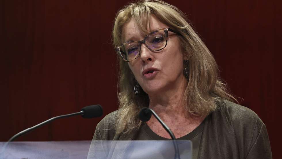 A ministra do Trabalho, Solidariedade e Segurança Social, Maria do Rosário Palma Ramalho, intervêm na conferência “A Transformação Digital da Segurança Social ao serviço das pessoas”, em Lisboa, 02 de junho de 2026. ANTÓNIO COTRIM/LUSA