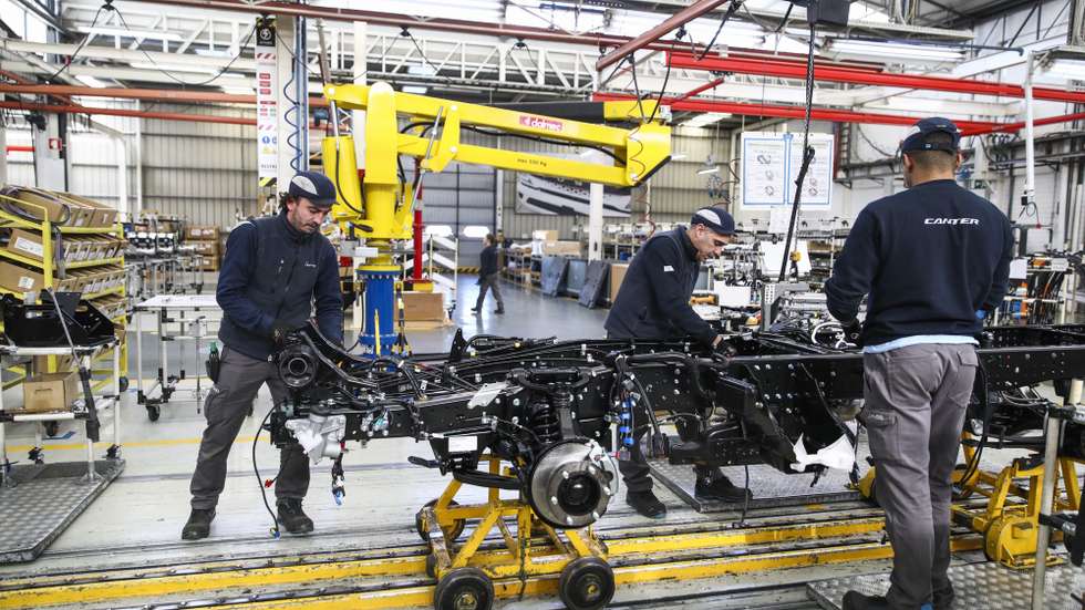 A fábrica da Mitsubishi Fuso Truck Europe na Zona Industrial do Tramagal, Abrantes, 31 de janeiro de 2025. PAULO CUNHA/LUSA