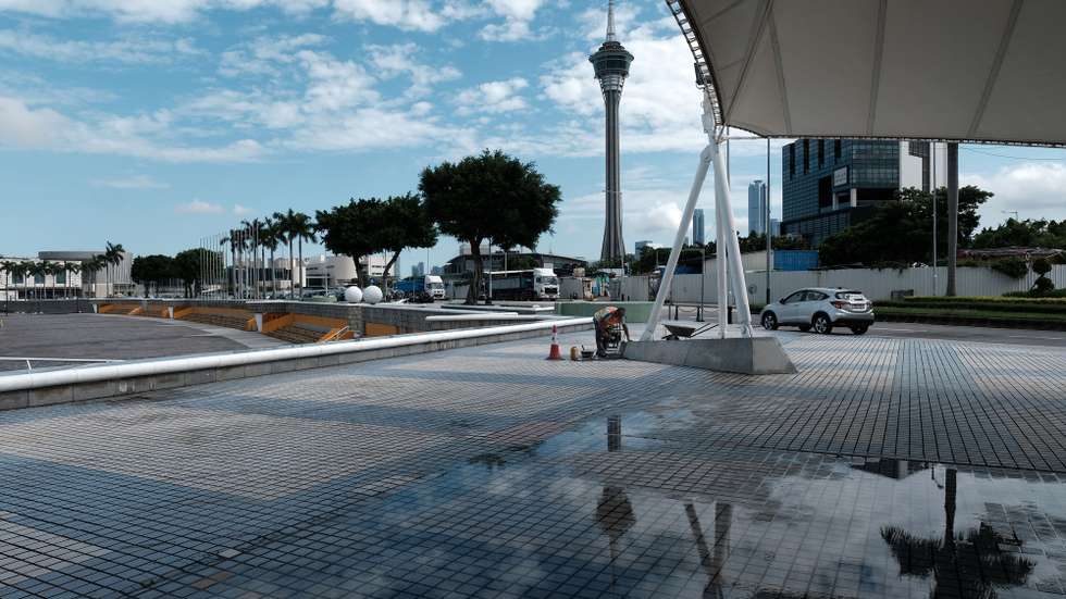 Torre de Macau vista do lago Nam Van, em Macau, China, 22 de agosto de 2023. GONÇALO LOBO PINHEIRO/LUSA